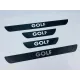 Накладки на пороги VW Golf (черный хром-карбон) (TAN24)