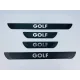 Накладки на пороги VW Golf (черный хром-карбон) (TAN24)