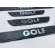 Накладки на пороги VW Golf (черный хром-карбон) (TAN24)