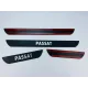 Накладки на пороги VW Passat (чорний хром-карбон) (TAN24)