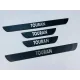 Накладки на пороги VW Touran 2003-2024 (чорний хром-карбон)