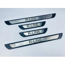 Накладки на пороги R-LINE (хром-пласт) TAN24