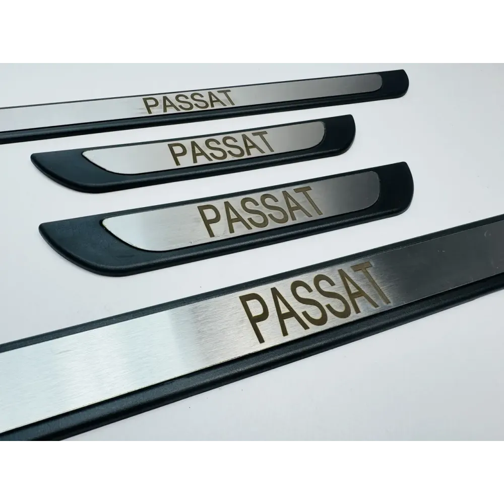 Накладки на пороги для Volkswagen Passat (хром-пласт, 4шт) TAN24