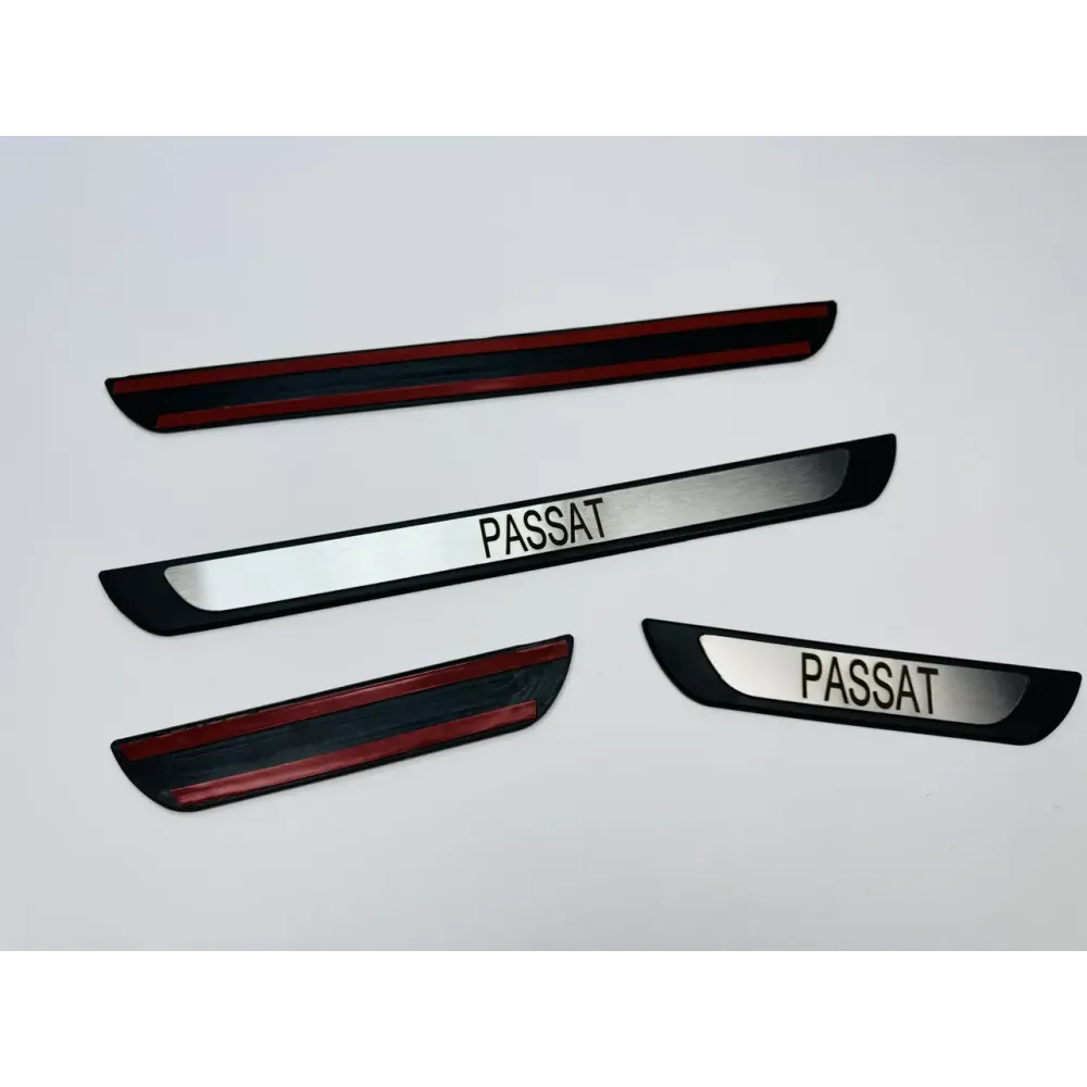 Накладки на пороги для Volkswagen Passat (хром-пласт, 4шт) TAN24