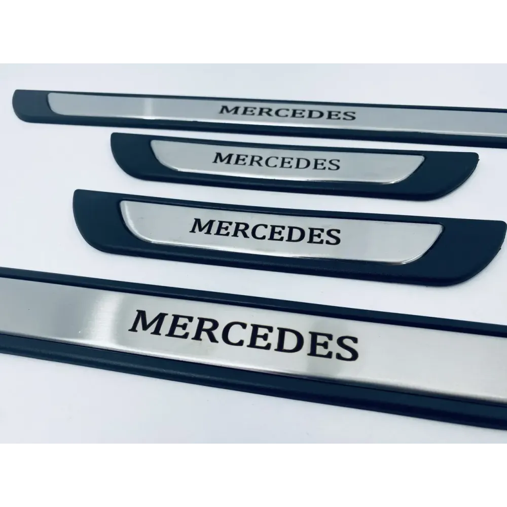 Накладки на пороги для Mercedes (хром-пласт, 4шт) TAN24