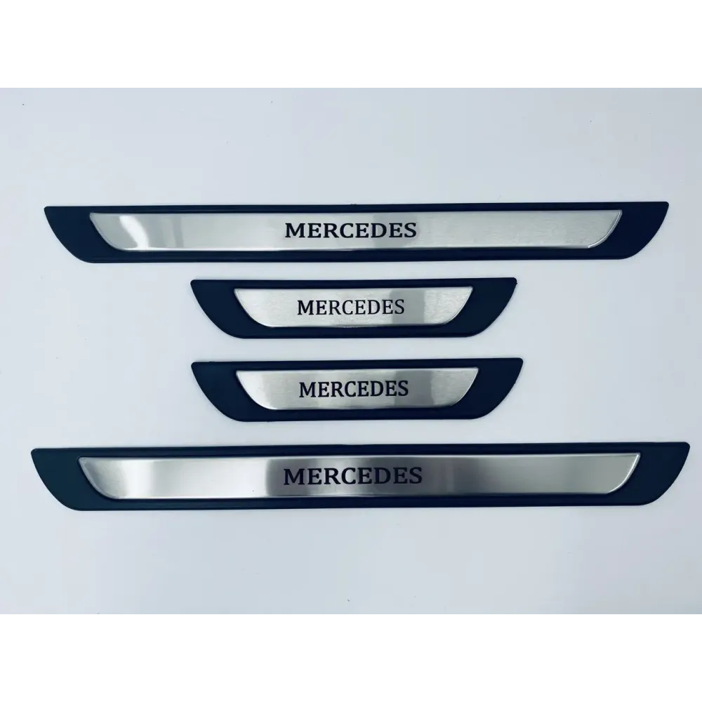 Накладки на пороги для Mercedes (хром-пласт, 4шт) TAN24