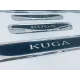 Накладки на пороги для Ford Kuga (хром-карбон, 4шт) TAN24