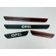 Накладки на пороги Opel (чорний хром-карбон) (TAN24)