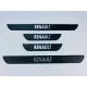 Накладки на пороги Renault (черный хром-карбон) (TAN24)