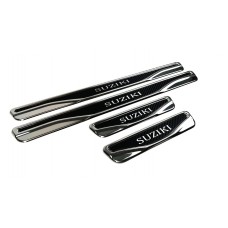 Накладки на пороги для Suzuki (хром-карбон, 4 шт) TAN24