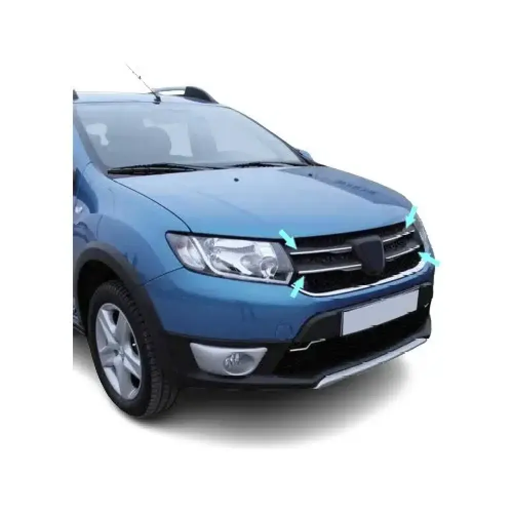 Накладки на решітку для Dacia Logan 2013-2016 (Хром-нерж, 4шт) TAN24