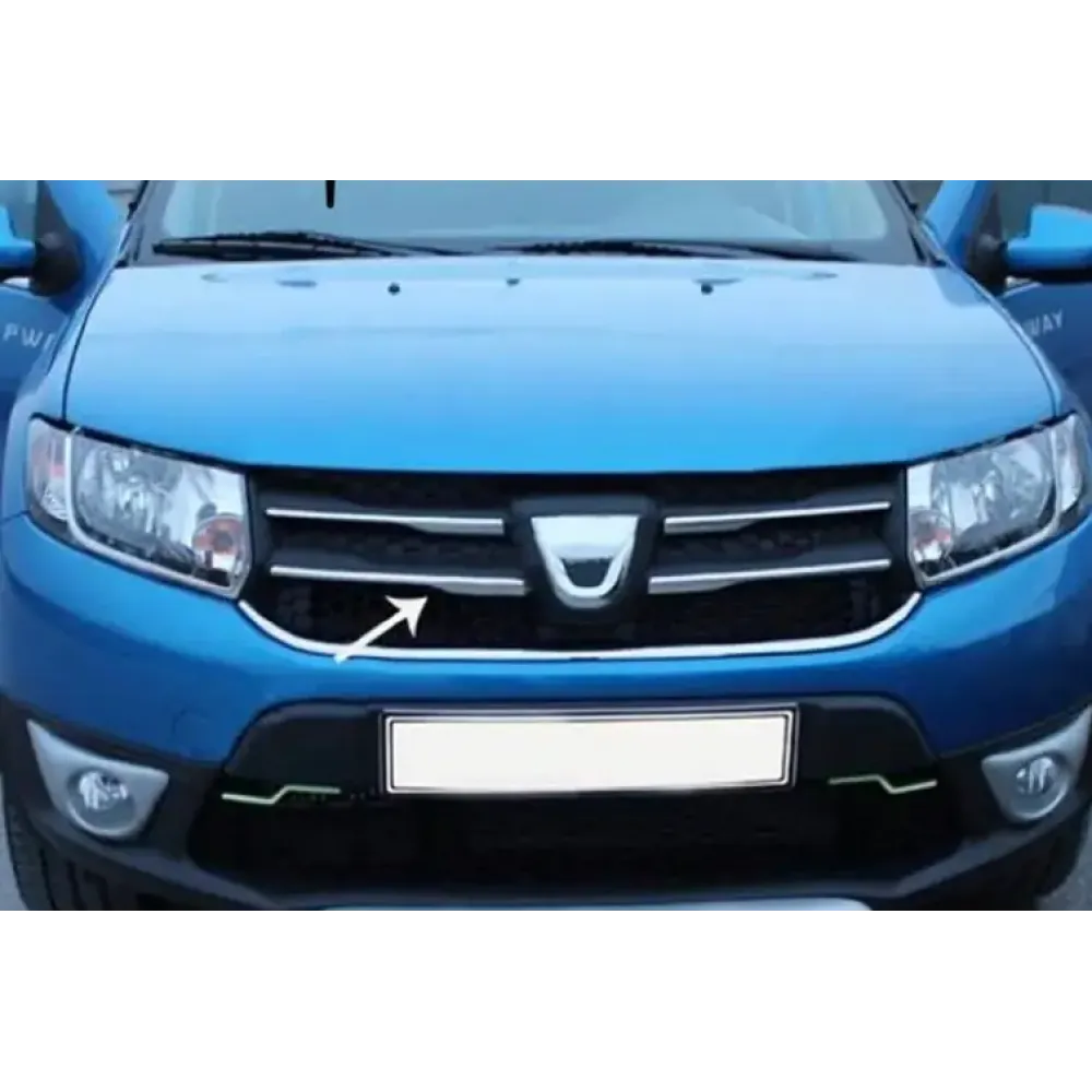 Накладки на решітку для Dacia Sandero 2013-2016 (Хром-нерж, 4шт) TAN24
