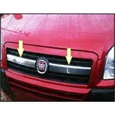 Накладки на решітку для Fiat Doblo 2005-2010 (Хром-нерж, 2шт) TAN24