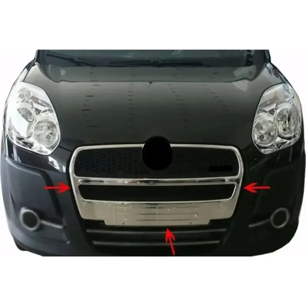 Накладка на решітку для Fiat Doblo 2010-2014 (Хром-нерж, 1шт) TAN24