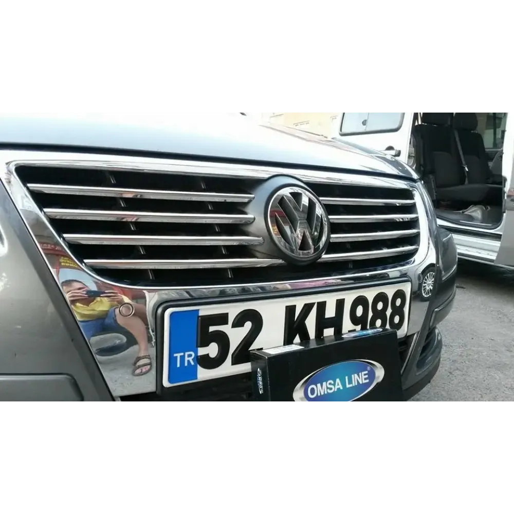 Накладки на решітку для Volkswagen Passat B6 2005-2011 (Хром-нерж, 8шт) TAN24