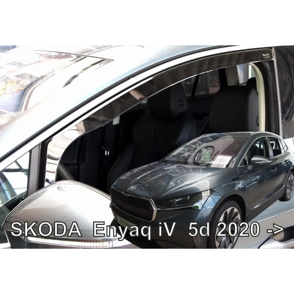 Дефлекторы окон (вітровики) Skoda Enyaq iV 2022-> 5D (вставні, кт - 4шт) Coupe (Heko)