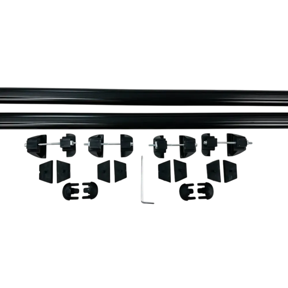 Перемичка  на інтегровані рейлінги Kanca Black 130 см