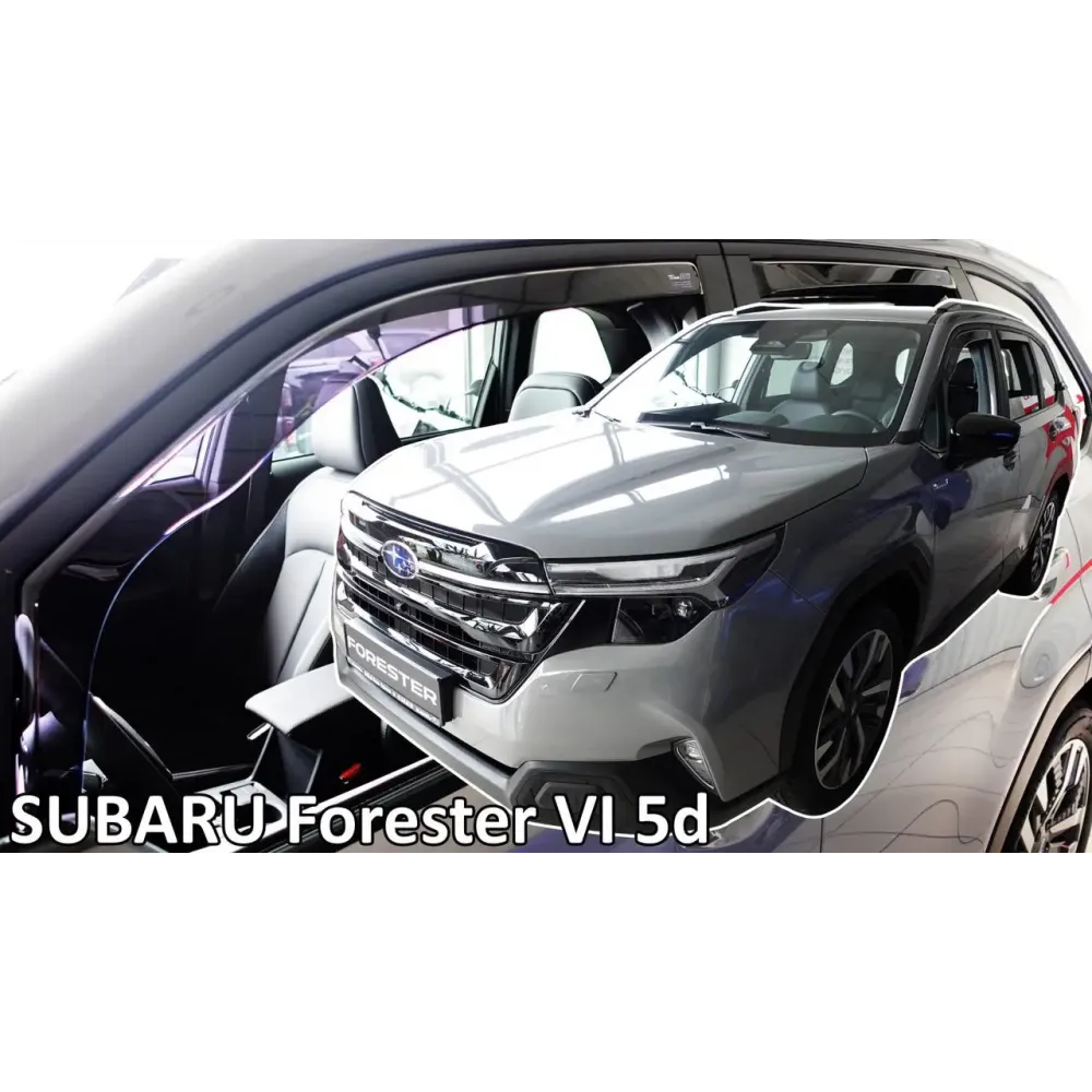 Дефлекторы окон (ветровики) Subaru Forester VI 2024+ 5D (вставні, кт - 4шт) Heko