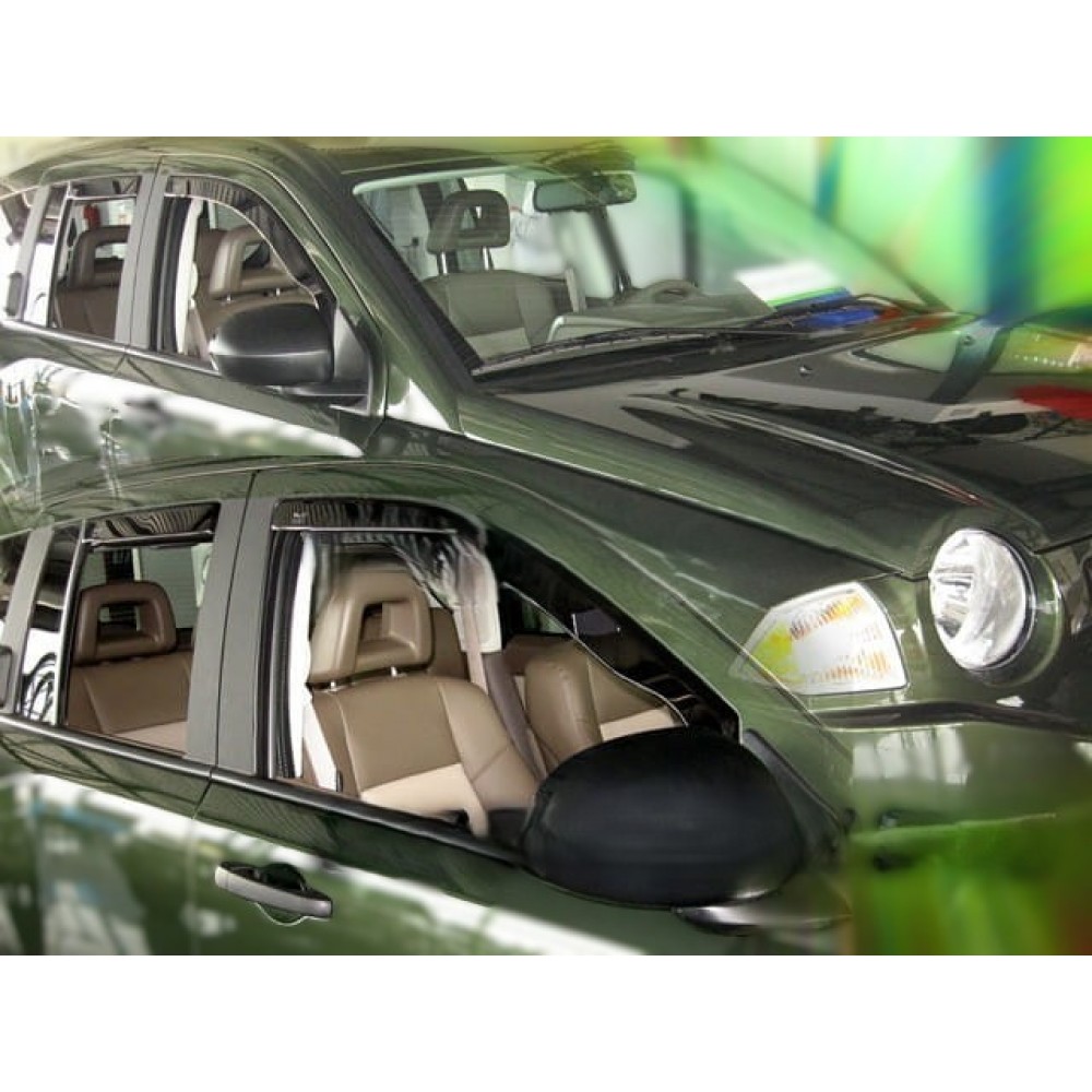 Дефлектори вікон (вітровики) Jeep Compass 2007-2016, вставні - 2шт Heko