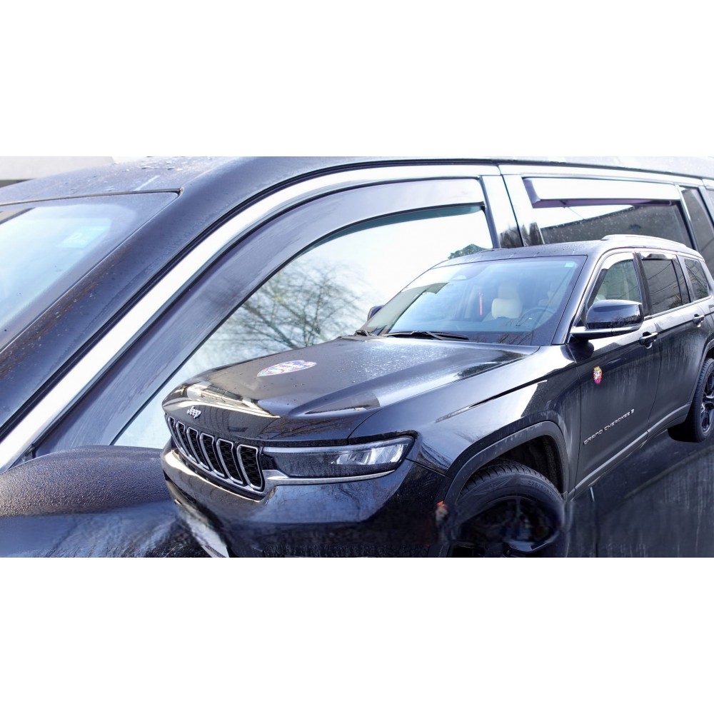 Дефлектори вікон (вітровики) Jeep Grand Cherokee 2021+ (WL)  5D (вставні,кт - 4шт)  версія L (LSE)