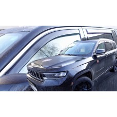 Дефлекторы окон (ветровики) Jeep Grand Cherokee 2021+ (WL)  5D (вставные,кт - 4шт) версия L (LSE)