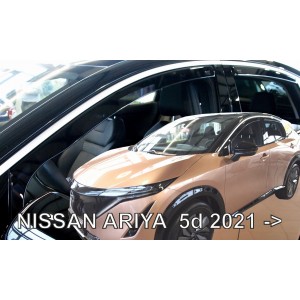 Дефлектори вікон (вітровики) Nissan Ariya 2022-> 5D (вставні, кт - 4шт) Heko