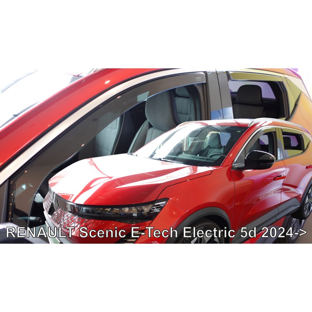 Дефлектори вікон (вітровики) Renault Scenic E-Tech Electric 2024+ (вставні, кт - 4шт) Heko