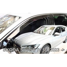 Дефлектори вікон (вітровики) Skoda Superb IV 2023+ LTB (вставні, кт - 4шт) Heko