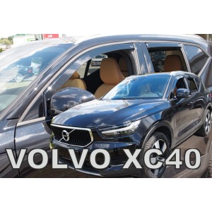 Дефлектори вікон (вітровики) Volvo XC40 2018+ (вставні, кт - 4шт) Heko