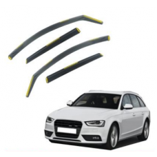 Дефлекторы окон (ветровики) Audi A4/B8 5d Combi 2007-2015 вставные HAWK