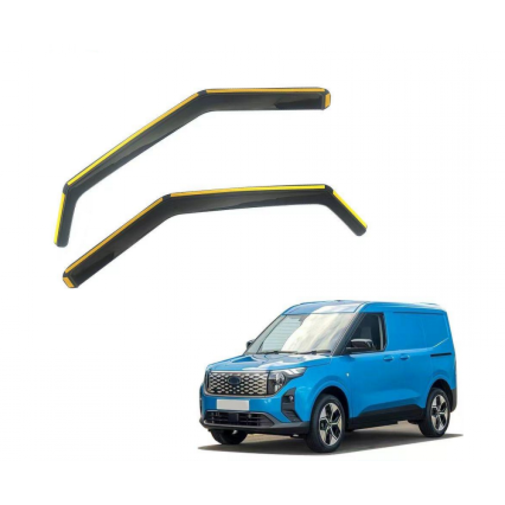 Дефлектори вікон (вітровики)  Ford Tourneo Courier 2023+ вставні (HAWK)