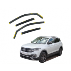 Дефлекторы окон (ветровики) Volkswagen T-Cross 2019+ вставные (HAWK)