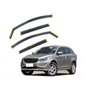 Дефлектори вікон (вітровики) Volvo XC60 2018+ вставні (HAWK)