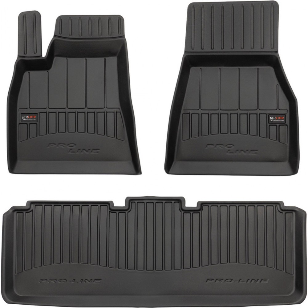 Гумові килимки в салон Tesla Model S (mkI) 2012-2020 (Frogum Proline Premium)