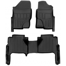 3D килимки для Nissan Navara (D40) (2005-2010) праве кермо з бортиками 30 мм (Stingray)