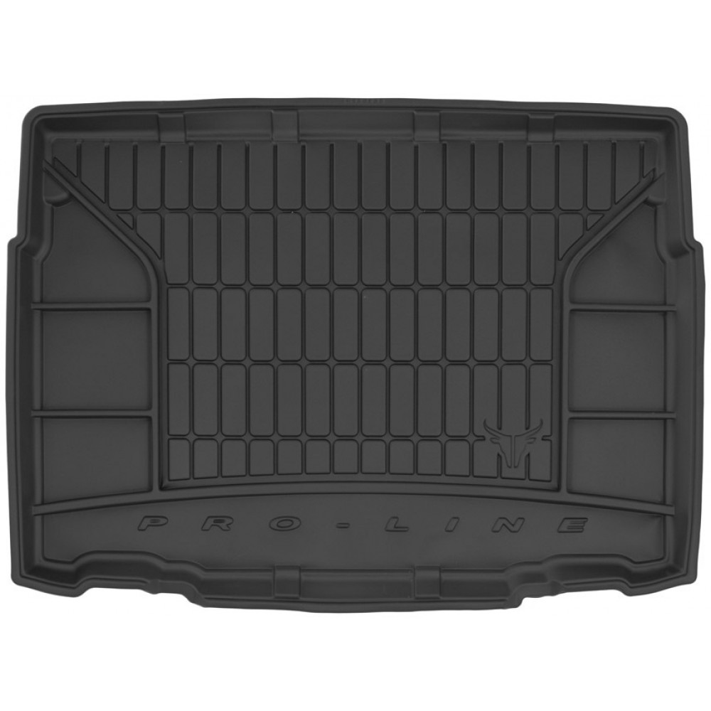 Гумовий килимок в багажник Citroen C3 Aircross (mkI) 2017-2024 (2 ряд без регулировок)(нижний уровень) (Frogum Proline Premium)