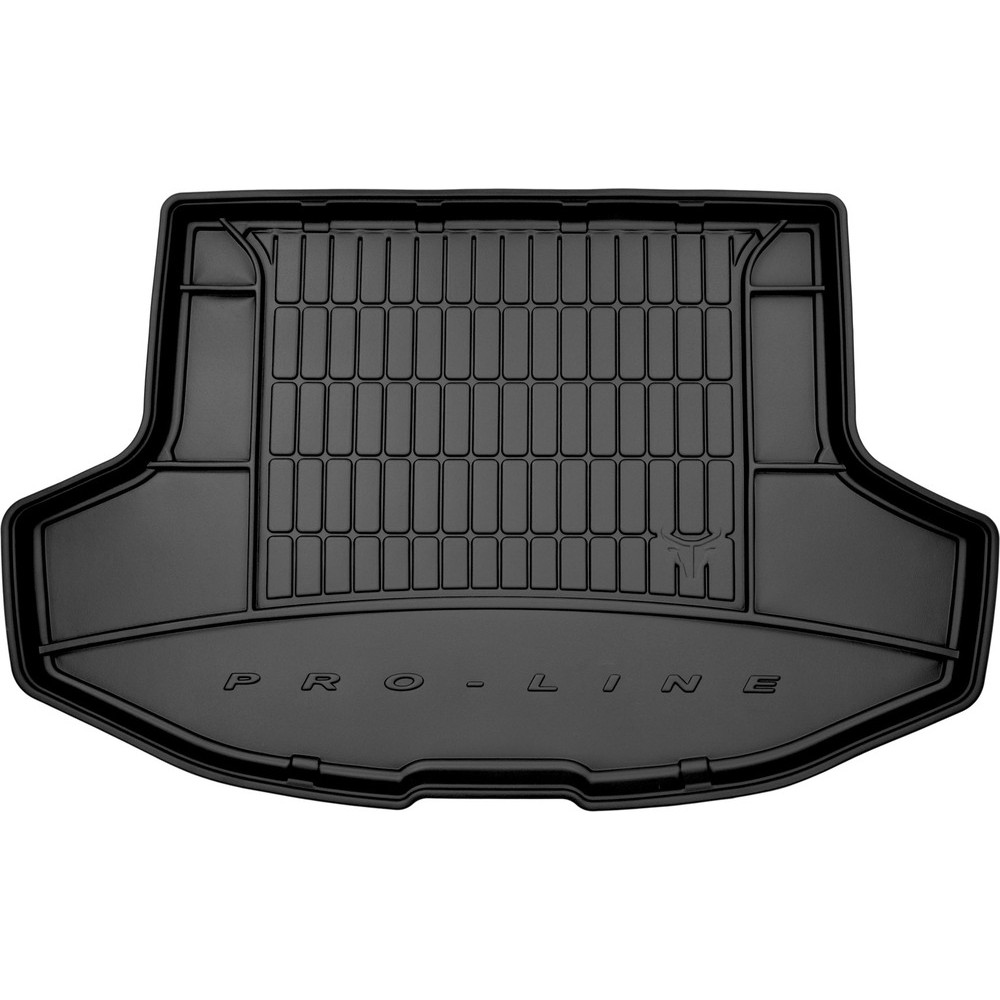 Гумовий килимок в багажник для Mitsubishi Lancer (mkX) 2007-2017 (хетчбек)(без сабвуфера)(с докаткой)(верхний уровень) (Frogum Proline Premium)
