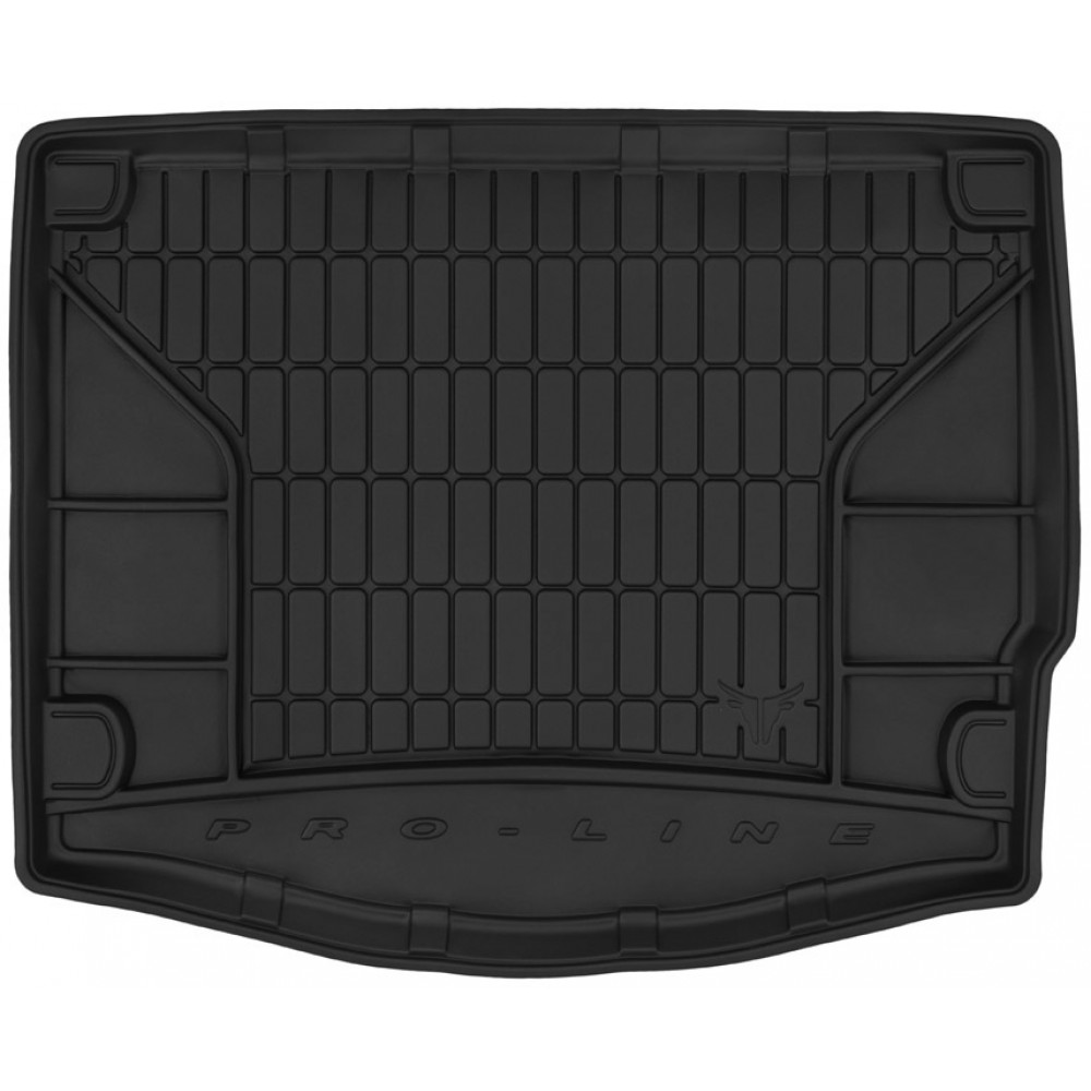 Гумовий килимок в багажник Ford Focus (mkIII) 2010-2019 (EU)(5-дв. хетчбек)(с докаткой) (Frogum Proline Premium)