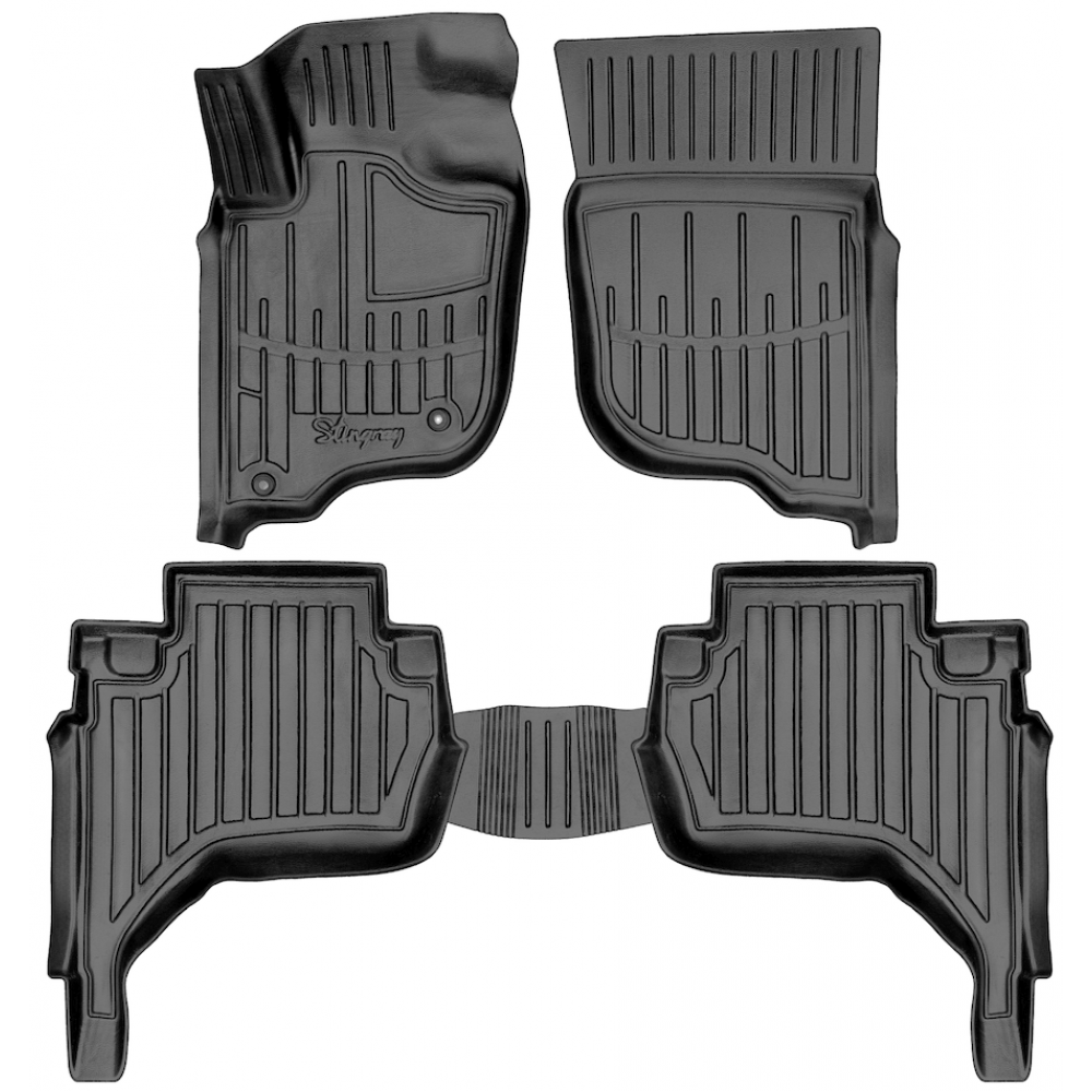 3D килимки для Mitsubishi L200 (KAOT) (2006-2015) з бортиками 30 мм (Stingray)