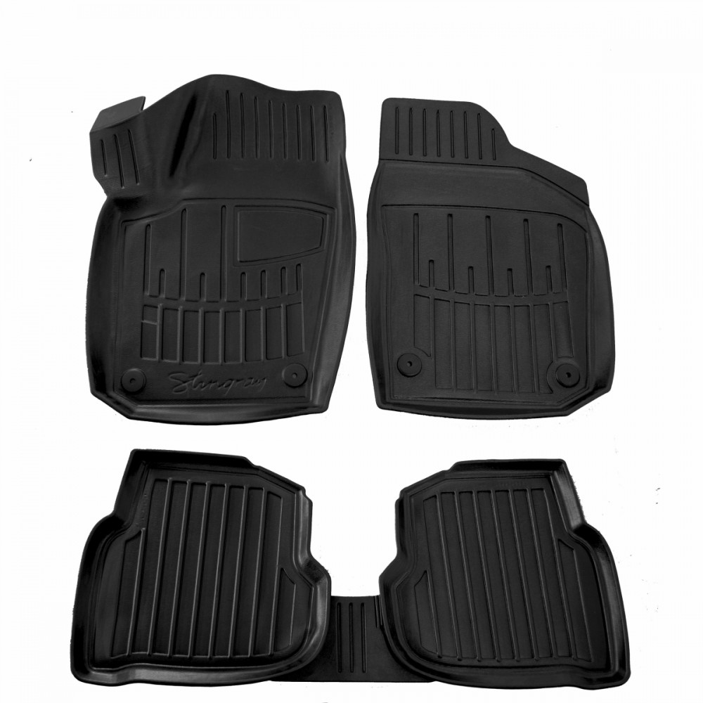3D килимки для Volkswagen Polo Sedan (2010-...) з бортиками 30 мм (Stingray)