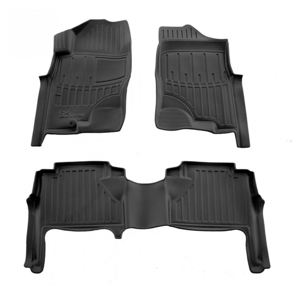 3D килимки Nissan Navara (D40) (2005-2010) з бортиками 30 мм (Stingray)