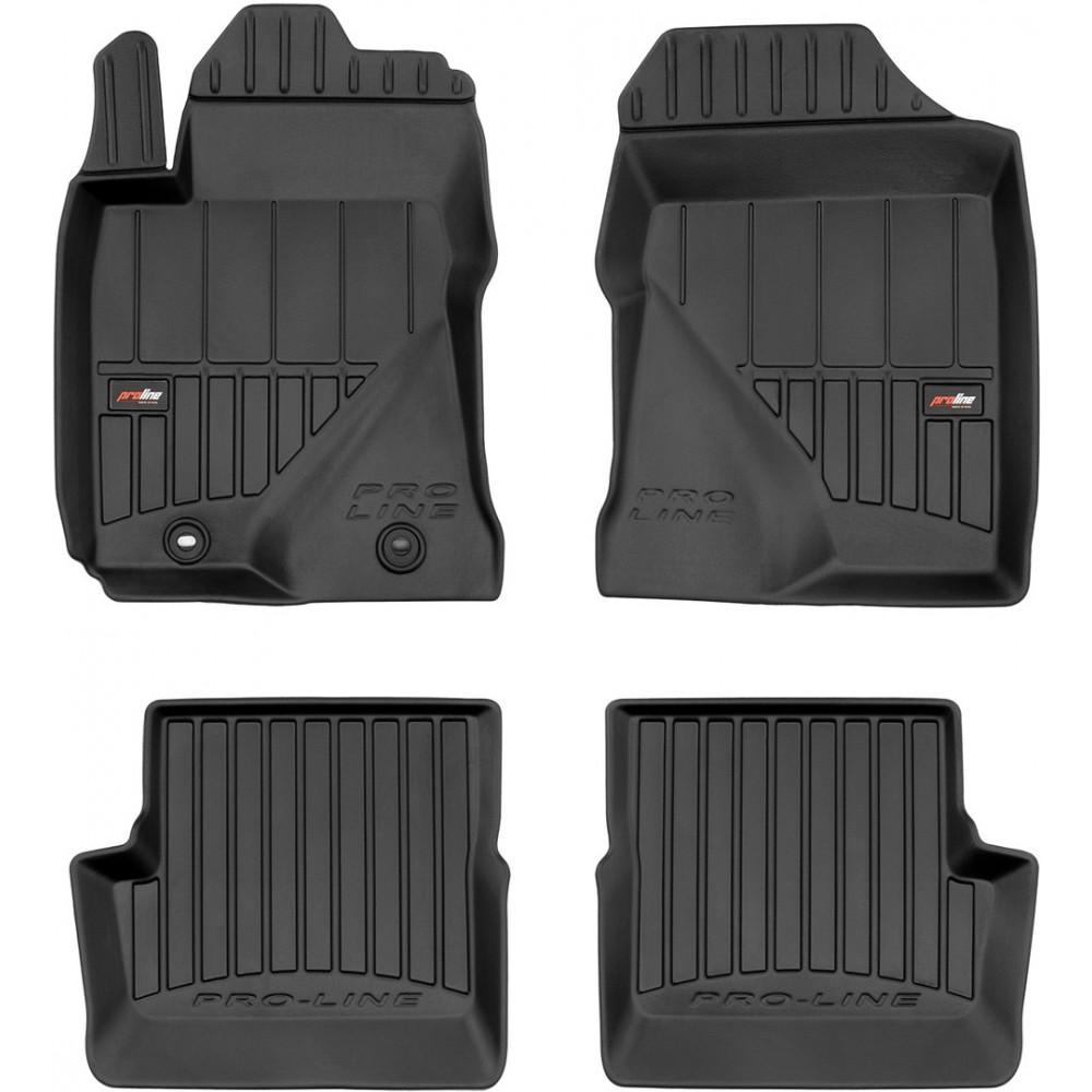 Гумові коврики в салон для Toyota Corolla (E120) 2000-2008 (с вентиляцией 2 ряда) (Frogum Proline Premium)