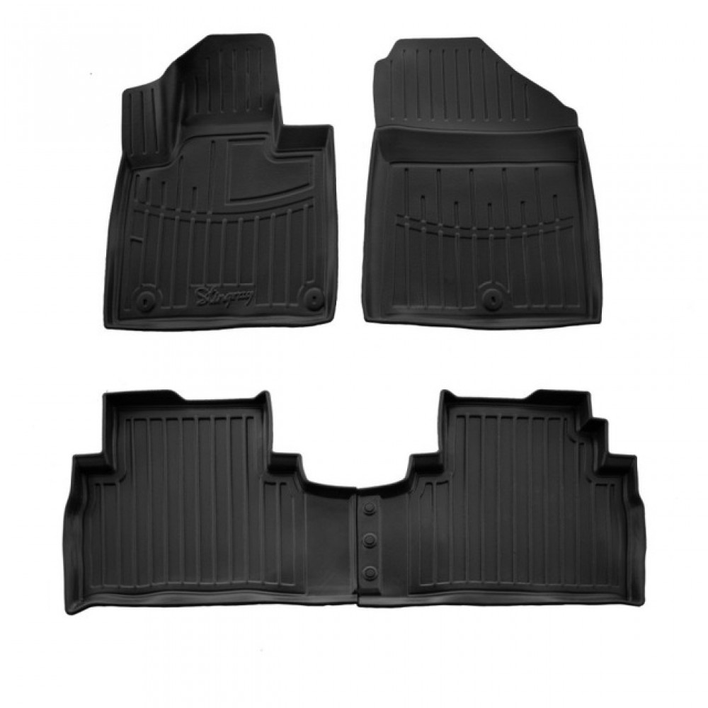 3D килимки для Kia Sorento III (UM) (2014-2020) з бортиками 30 мм (Stingray)