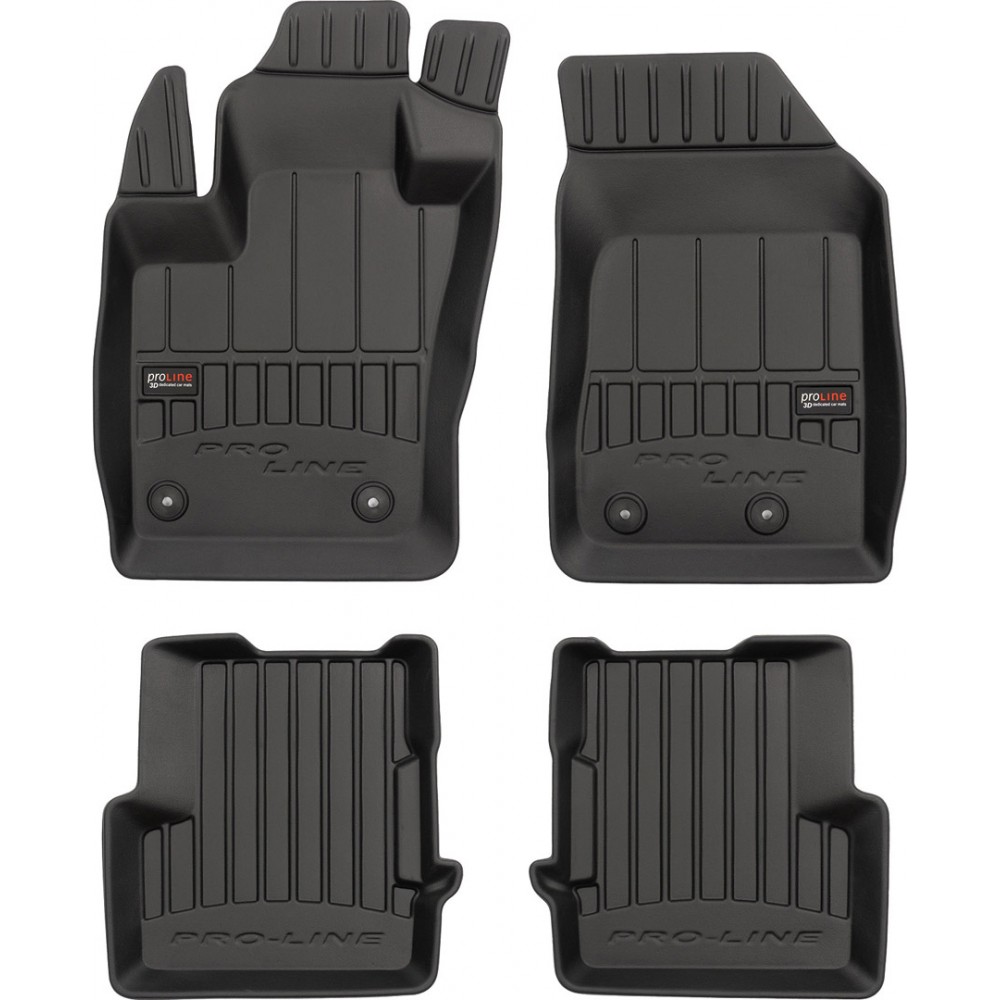 Гумові килимки в салон Jeep Renegade (mkI) 2014-2023; Fiat 500X (mkI) 2014→ (Frogum Proline Premium)