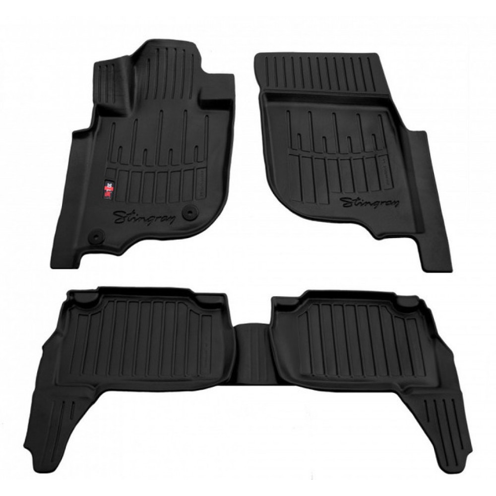 3D килимки MITSUBISHI Pajero Sport III (2015-...) з бортиками 30 мм (Stingray)