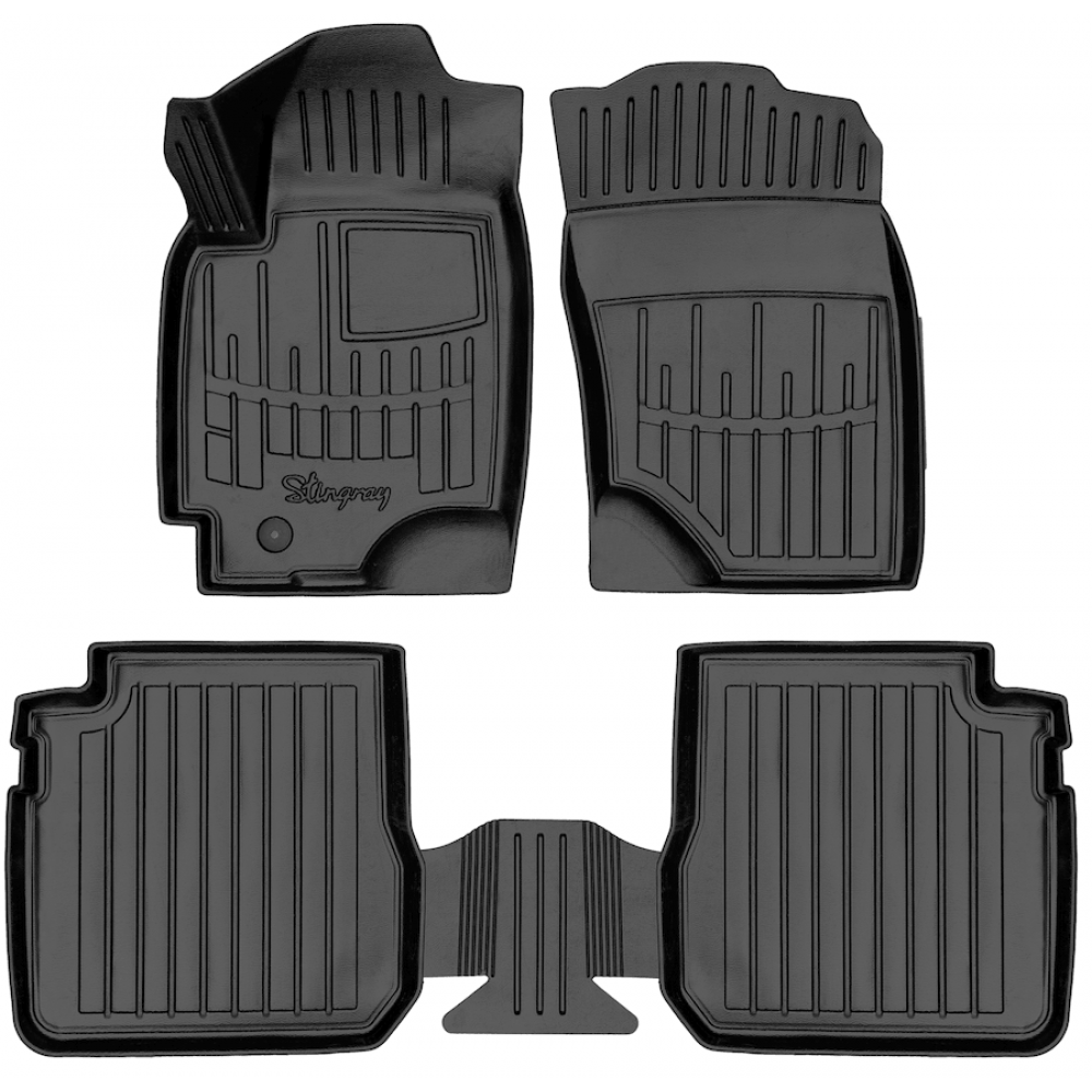 3D килимки для Mitsubishi Outlander (2003-2006) з бортиками 30 мм (Stingray)