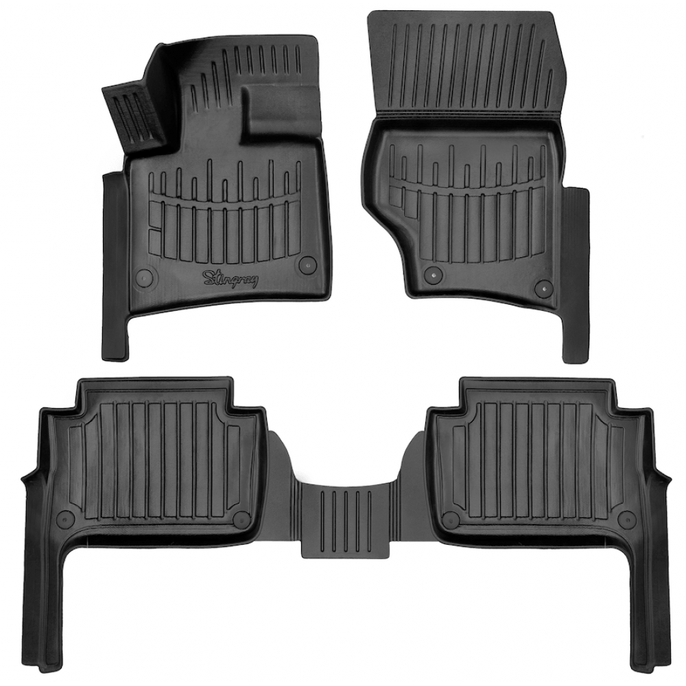 3D килимки для Audi Q7 (4L) (2005-2015) з бортиками 30 мм (Stingray)