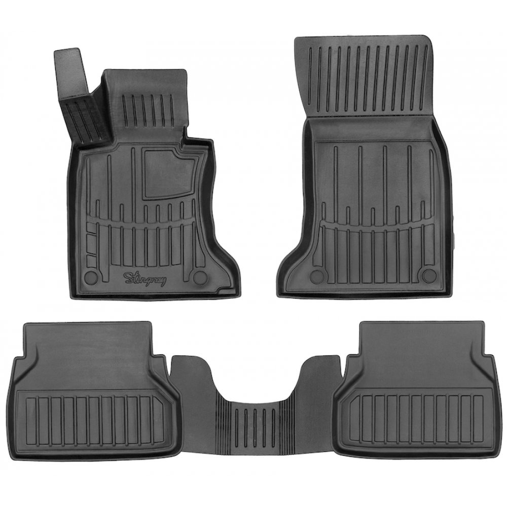 3D килимки для BMW 5 (E60) (2003-2010) 2WD з бортиками 30 мм (Stingray)