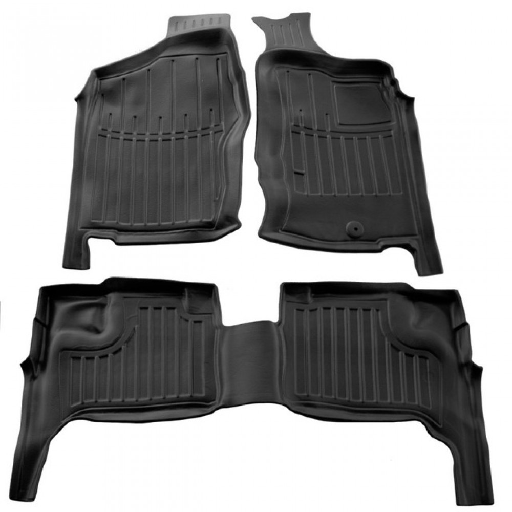 3D килимки Nissan Navara (D22) (1998-...) праве кермо з бортиками 30 мм (Stingray)
